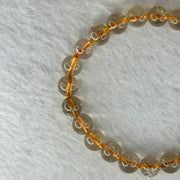 Natural Golden Rutilated Quartz Beads 天然金发水晶手链 15.52g 16cm 7.9mm 25 Beads - Huangs Jadeite and Jewelry Pte Ltd