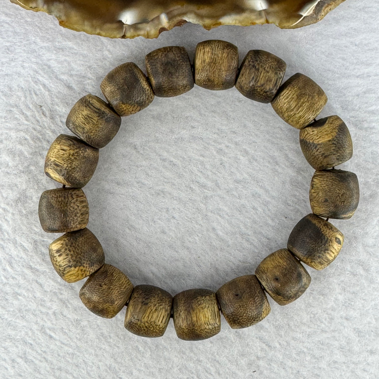 Natural Agarwood of Hainan Island 海南棋楠沉香 Floating Type 10.70 13.0 mm 17 Beads - Huangs Jadeite and Jewelry Pte Ltd