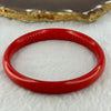 Natural Red Cinnabar Bangle with Inscription 20.10g Internal Diameter 58.0mm 10.0 by 5.9mm