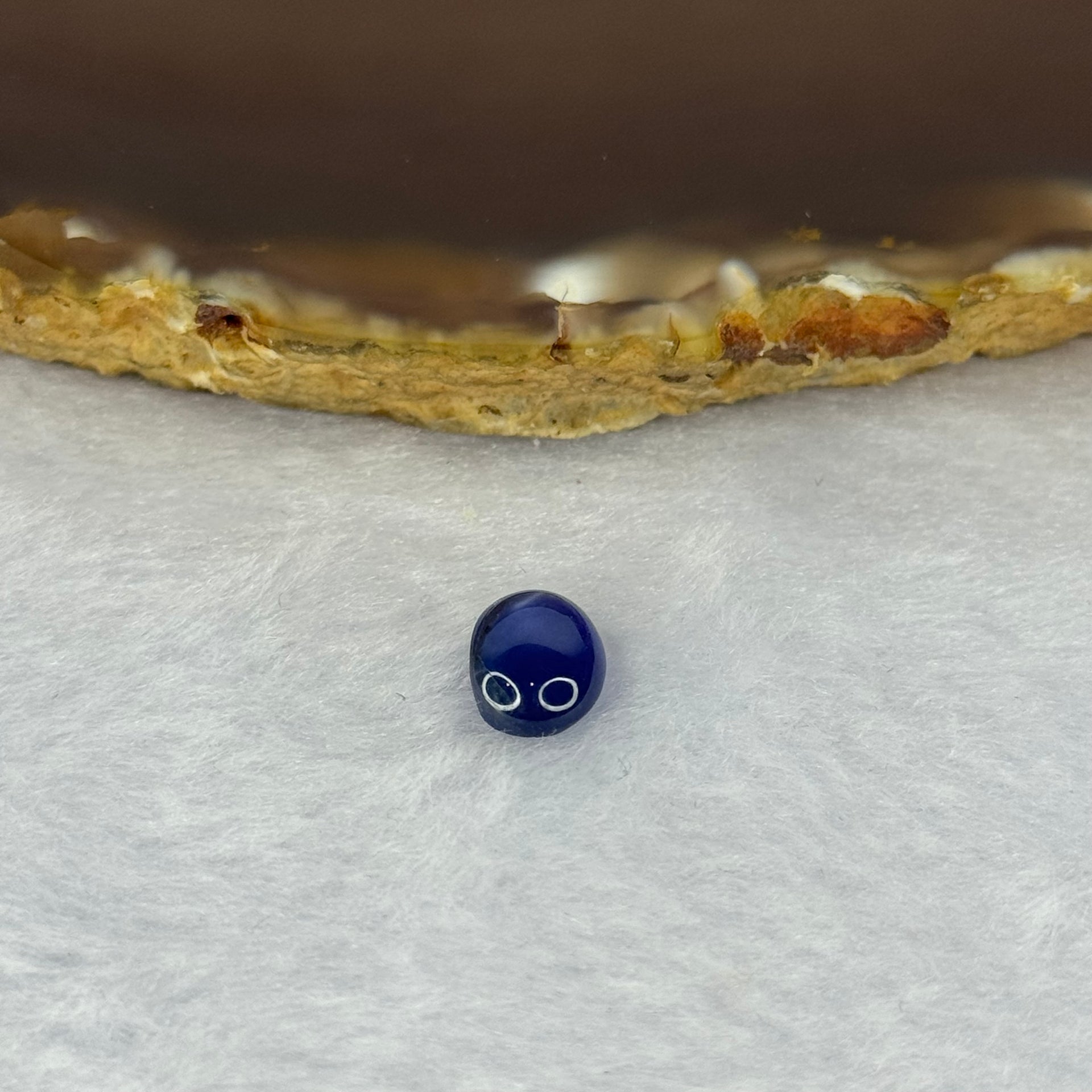 Natural Blue Star Sapphire Cabochon 3.55ct 9.1 by 7.0 by 5.0mm - Huangs Jadeite and Jewelry Pte Ltd