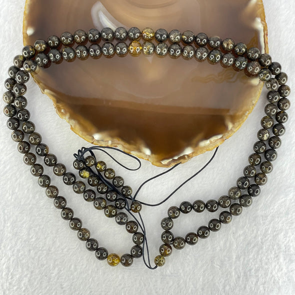 Natural Medicine King Amber Beads Necklace 天然药王琥珀项链 36.73g 92cm 8.3mm 111 Beads