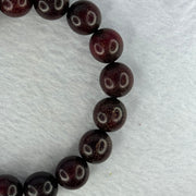 Natural Blood Zitan Beads Bracelet 天然血檀木手链 14.29g 18cm 12.1mm 17 Beads - Huangs Jadeite and Jewelry Pte Ltd