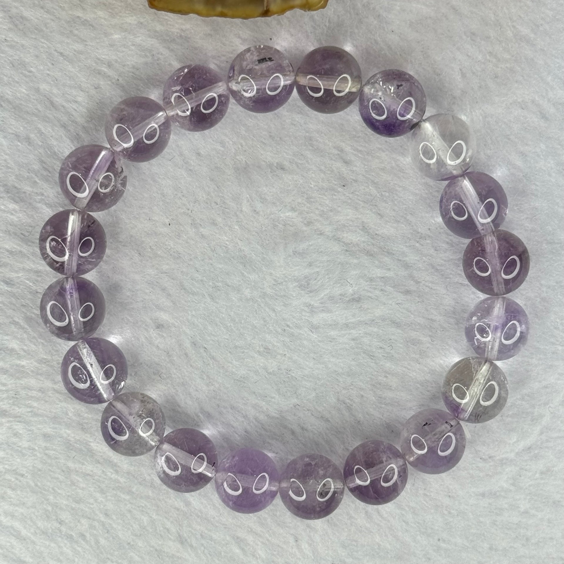 Natural Super 7 Amethyst Beads Bracelet 天然紫超七手链 24.90g 16cm 9.8mm 20 Beads - Huangs Jadeite and Jewelry Pte Ltd