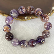 Natural Amethyst Phantom Quartz Bracelet 70.26g 15.4 mm 14 Beads - Huangs Jadeite and Jewelry Pte Ltd