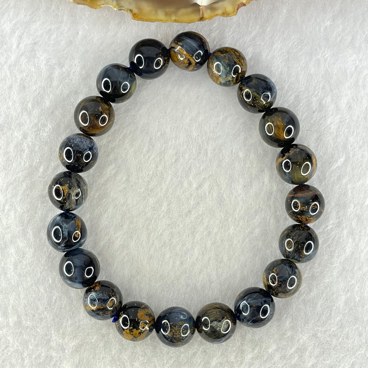 Good Grade Natural Petersite Beads Bracelet 24.44g 16cm 9.8mm 20 Beads