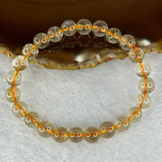 Natural Golden Rutilated Quartz Beads 天然金发水晶手链 14.47g 15cm 7.6mm 24 Beads - Huangs Jadeite and Jewelry Pte Ltd