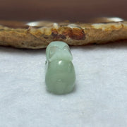 Type A Faint Green Jadeite Rabbit Pendant 8.12g 25.8 by 11.0 by 17.0mm - Huangs Jadeite and Jewelry Pte Ltd