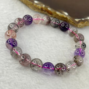 Above Average Grade Natural Super 7 Crystal Beads Bracelet 天然超级七水晶珠手链 25.78g 16.5cm 10.0mm 20 Beads - Huangs Jadeite and Jewelry Pte Ltd