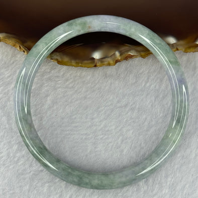 Type A Green and Lavender Jadeite Bangle 26.94g Internal Diameter 59.4mm 7.4 by 7.2mm (Internal Lines)