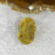 Above Average Grade Natural Golden Rutilated Quartz Pixiu Charm for Bracelet 天然金发水晶貔貅 8.45g 26.1 by 16.9 by 11.3mm - Huangs Jadeite and Jewelry Pte Ltd