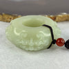 Natural Greenish White Nephrite Four Ancient Mystical Beast Thumb Ring / Pendant 91.78g 21.3 by 18.4mm US13 / HK29.5 - Huangs Jadeite and Jewelry Pte Ltd