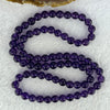 Good Grade Natural Amethyst Necklace 46.18g 53cm 7.8mm 75 Beads