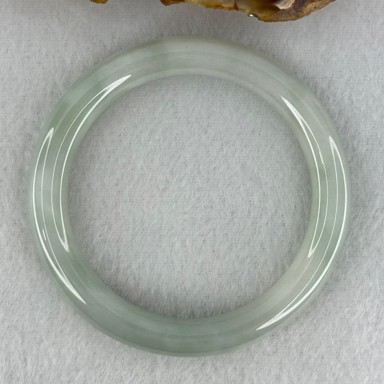 Type A Jelly Sky Blue Jadeite Bangle Internal Diameter 52.5mm 61.30g 9.0 by 8.4mm (Very Slight Internal Lines)