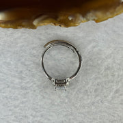 Moissanite in 925 Sliver Ring (Adjustable Size) S925银莫桑石戒指 2.34g 4.8 by 2.5mm - Huangs Jadeite and Jewelry Pte Ltd