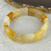 Natural Ferruginous Quartz Bracelet 38.45g 17cm 13.9 by 13.8 by 7.1mm 14 pcs - Huangs Jadeite and Jewelry Pte Ltd