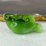 Natural Bright Green Nephrite Bird Display 28.05g 50.9 by 17.8 by 25.6mm - Huangs Jadeite and Jewelry Pte Ltd