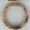 Transparent Pink with Purple and Peach Quartzite Jade Bangle 天山玉手镯 62.0mm 59.40g 15.0 by 9.0mm