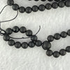 Natural Dark Matt Black Amber Beads Necklace 天然大黑天翁琥珀项链 11.40g 58cm 5.7mm 108 Beads