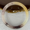 Transparent to White Purple Yellow Quartzite Jade Bangle 天山玉手镯 Internal Diameter 62.1mm 63.00g 16.1 by 8.7mm