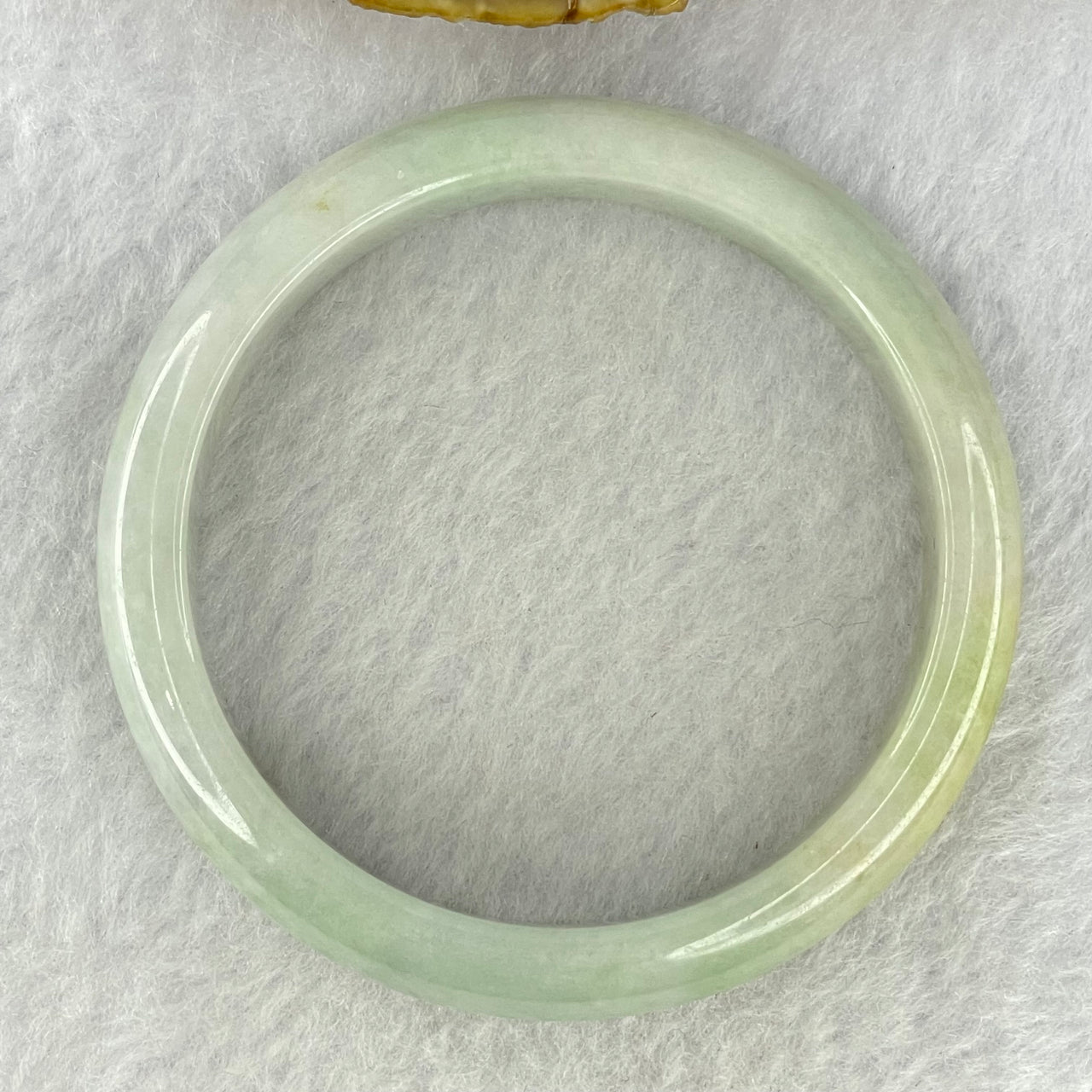 Type A Lavender and Green with Reddish Yellow Jadeite Bangle Internal Diameter 54.7mm 43.06g 12.0 by 7.6mm (Very Slight External Rough)