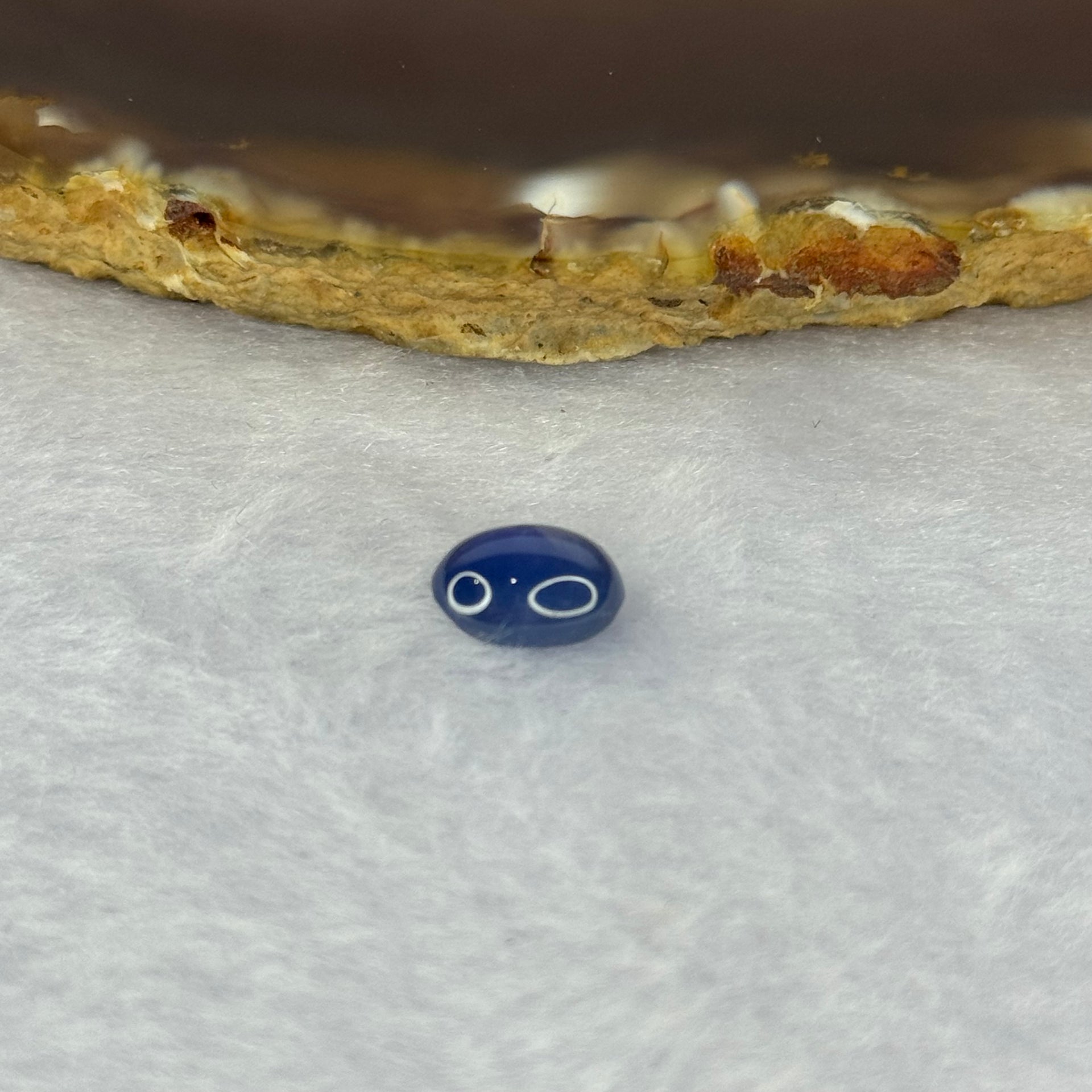 Natural Blue Star Sapphire Cabochon 3.65ct 9.3 by 7.2 by 4.9mm - Huangs Jadeite and Jewelry Pte Ltd