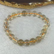 Natural Golden Rutilated Quartz Beads 天然金发水晶手链 19.90g 16cm 8.7mm 23 Beads - Huangs Jadeite and Jewelry Pte Ltd