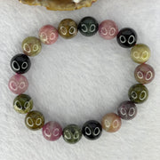 Natural Multi-Colour Tourmaline Gemstone Bracelet 44.86g 11.7g 18 Beads - Huangs Jadeite and Jewelry Pte Ltd