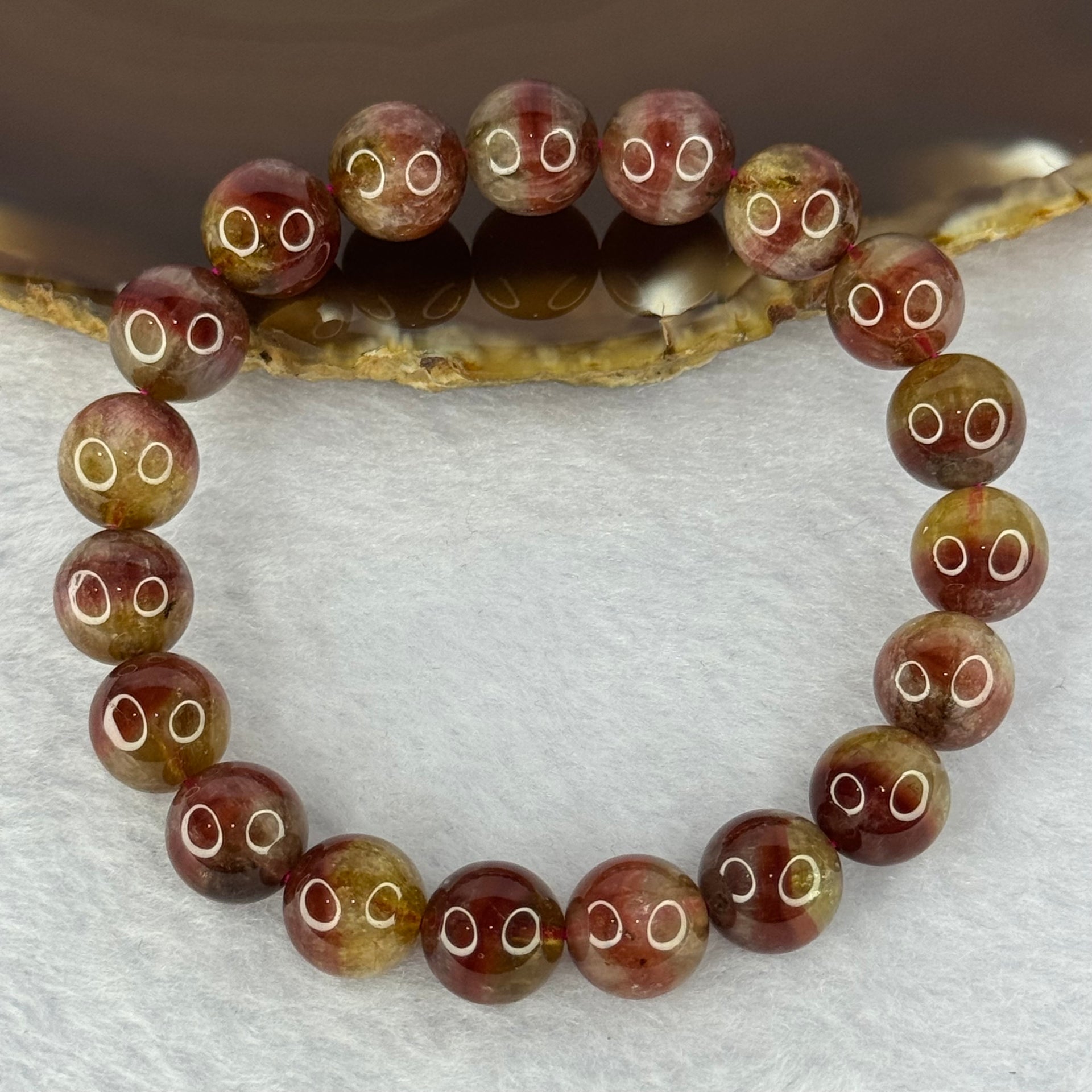 Above Average Natural Auralite 23 Bracelet 天然激光23手链 32.04g 17.5cm 10.7mm 19 Beads - Huangs Jadeite and Jewelry Pte Ltd