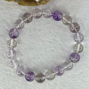 Natural Super 7 Amethyst Beads Bracelet 天然紫超七手链 25.02g 16cm 9.8mm 20 Beads - Huangs Jadeite and Jewelry Pte Ltd