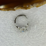 Moissanite in PT950 Plated 925 Sliver Ring (Adjustable Size) S925银莫桑石戒指 4.05g 7.9 by 4.5mm - Huangs Jadeite and Jewelry Pte Ltd