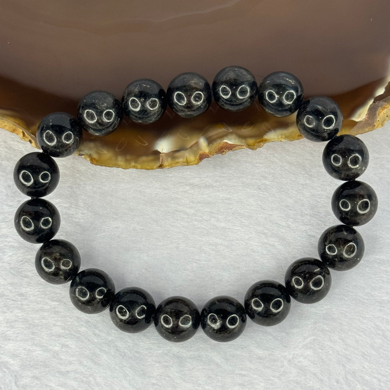 Rare Natural Arfredsonite Bracelet 32.81g 16.5cm 10.3mm 19 Beads - Huangs Jadeite and Jewelry Pte Ltd