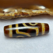 Natural Powerful Tibetan Old Oily Agate 2 Eyes Dzi Bead Heavenly Master (Tian Zhu) 二眼天诛 8.57g 38.6 by 12.0mm - Huangs Jadeite and Jewelry Pte Ltd