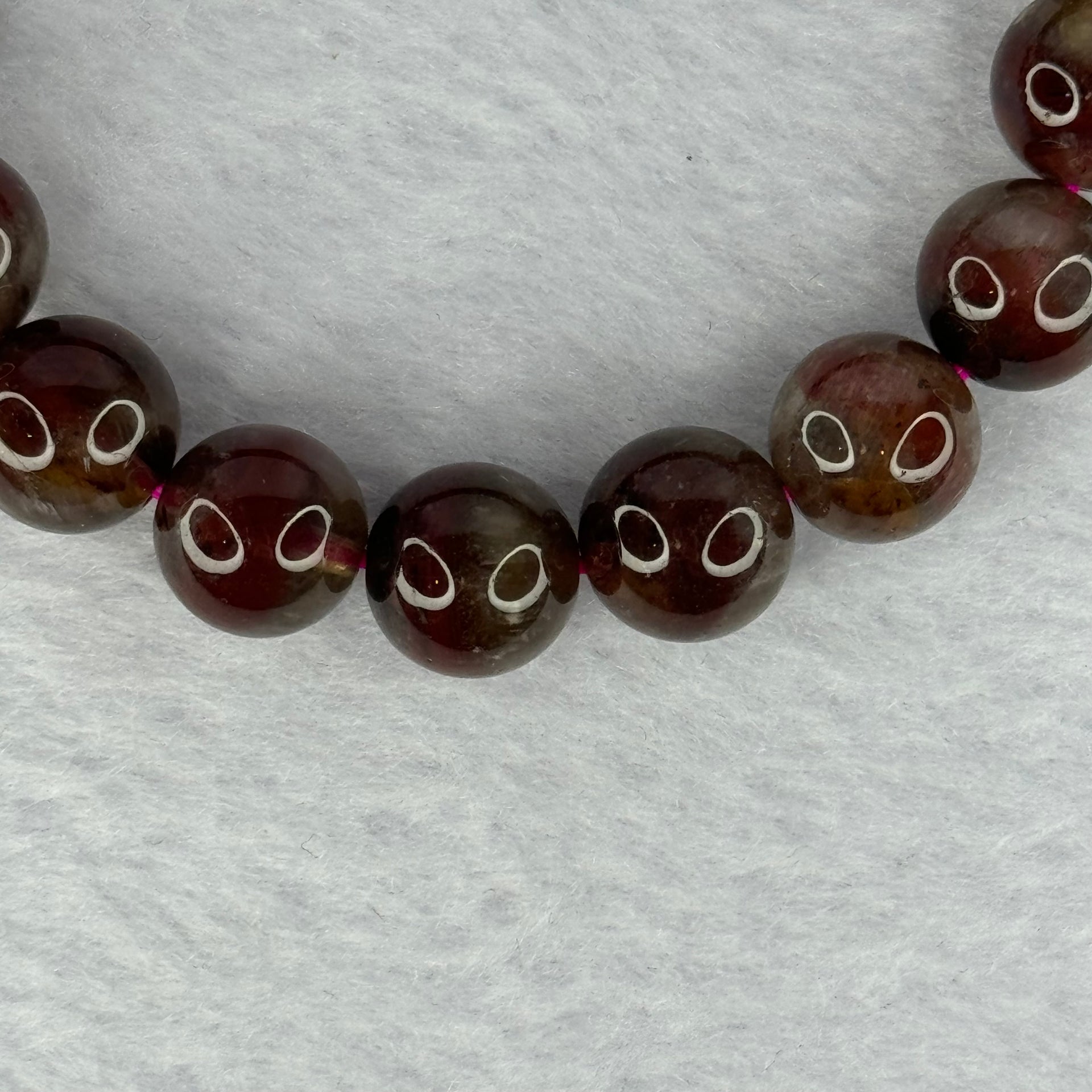 Above Average Natural Auralite 23 Bracelet 天然激光23手链 27.84g 16.5mm 10.4mm 19 Beads - Huangs Jadeite and Jewelry Pte Ltd