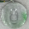 Type A Light Lavender with Apple Green Patches Jadeite Good Vs Evil Guan Yin Pendent 34.99g 51.0 by 49.7 by 6.3mm - Huangs Jadeite and Jewelry Pte Ltd
