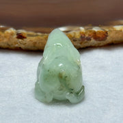 Type A Green Piao Hua Jadeite Rabbit Pendant 21.86g 31.7 by 19.0 by 19.3mm - Huangs Jadeite and Jewelry Pte Ltd