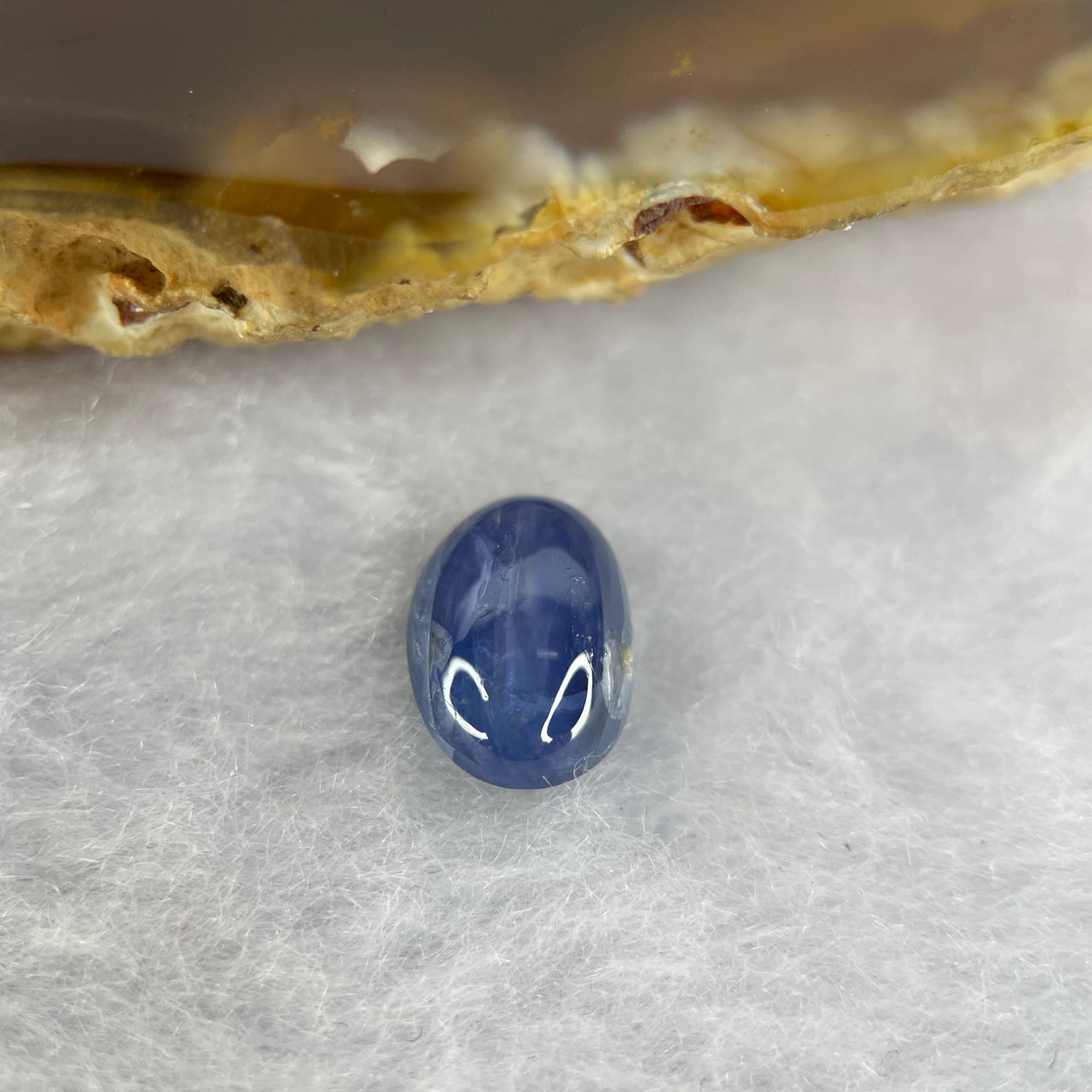 Natural Blue Sapphire Cabochon 3.50 ct 10.2 by 7.3 by 4.5mm - Huangs Jadeite and Jewelry Pte Ltd