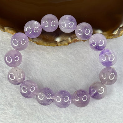 Natural Super 7 Amethyst Beads Bracelet 天然紫超七手链 53.84g 17.5cm 13.9mm 15 Beads - Huangs Jadeite and Jewelry Pte Ltd