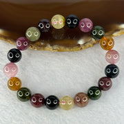 Good Grade Natural Tourmaline Beads Bracelet 好的天然碧玺珠手链 26.92g 16.5cm 10.1mm 20 Beads - Huangs Jadeite and Jewelry Pte Ltd