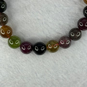 Good Grade Natural Tourmaline Beads Bracelet 好的天然碧玺珠手链 28.66g 16.5cm 9.9mm 20 Beads - Huangs Jadeite and Jewelry Pte Ltd