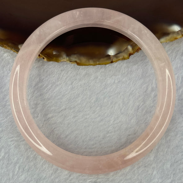 Natural Rose Quartz Bangle 38.01g Internal Diameter 59.9mm 10.3 by 8.5mm