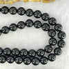 Natural Black Amber Beads Necklace 天然黑琥珀项链 39.36g 88cm 13.0mm 1 Bead 10mm 1 Bead 8.7mm 108 Beads