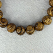 Natural Agarwood Beads Bracelet (Almost no Smell) 沉香木手链11.77g 18cm 12.3mm 17 Beads - Huangs Jadeite and Jewelry Pte Ltd