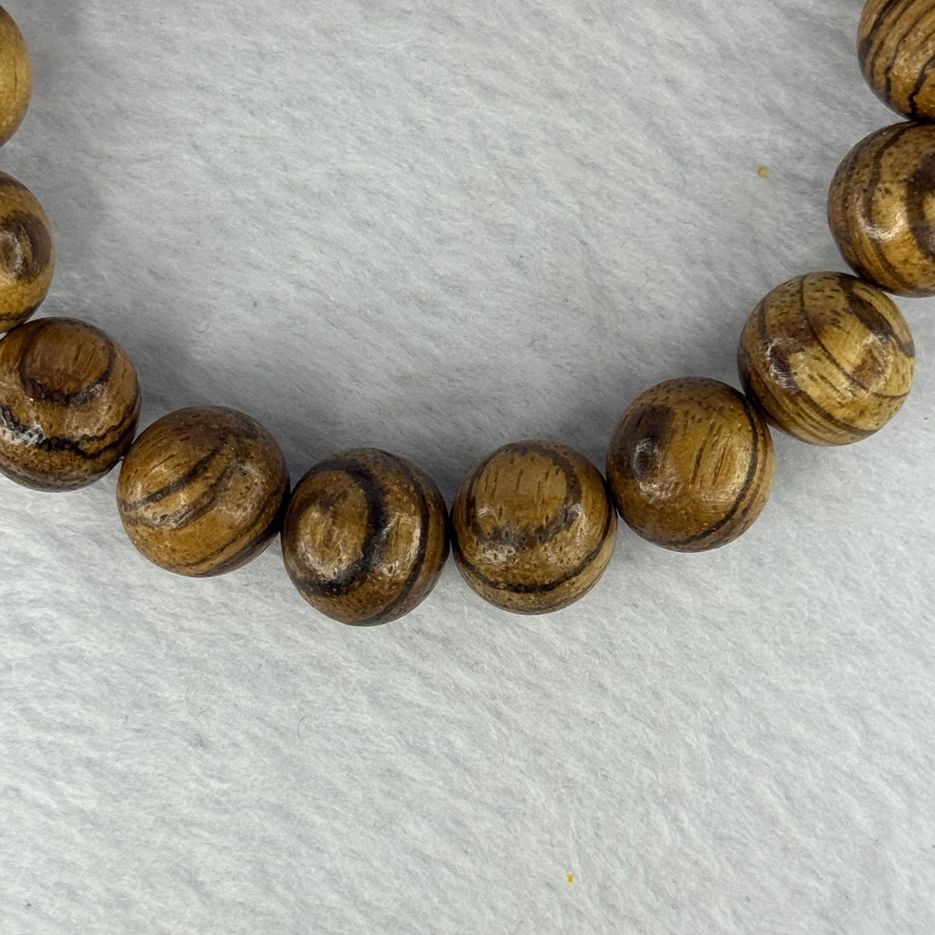 Natural Agarwood Beads Bracelet (Almost no Smell) 沉香木手链11.77g 18cm 12.3mm 17 Beads - Huangs Jadeite and Jewelry Pte Ltd