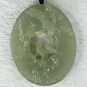 Type A Green Jadeite Dual Bird Pendent 花开富贵双双对对双鸟牌 26.44g 46.9 by 38.1 by 7.6mm - Huangs Jadeite and Jewelry Pte Ltd