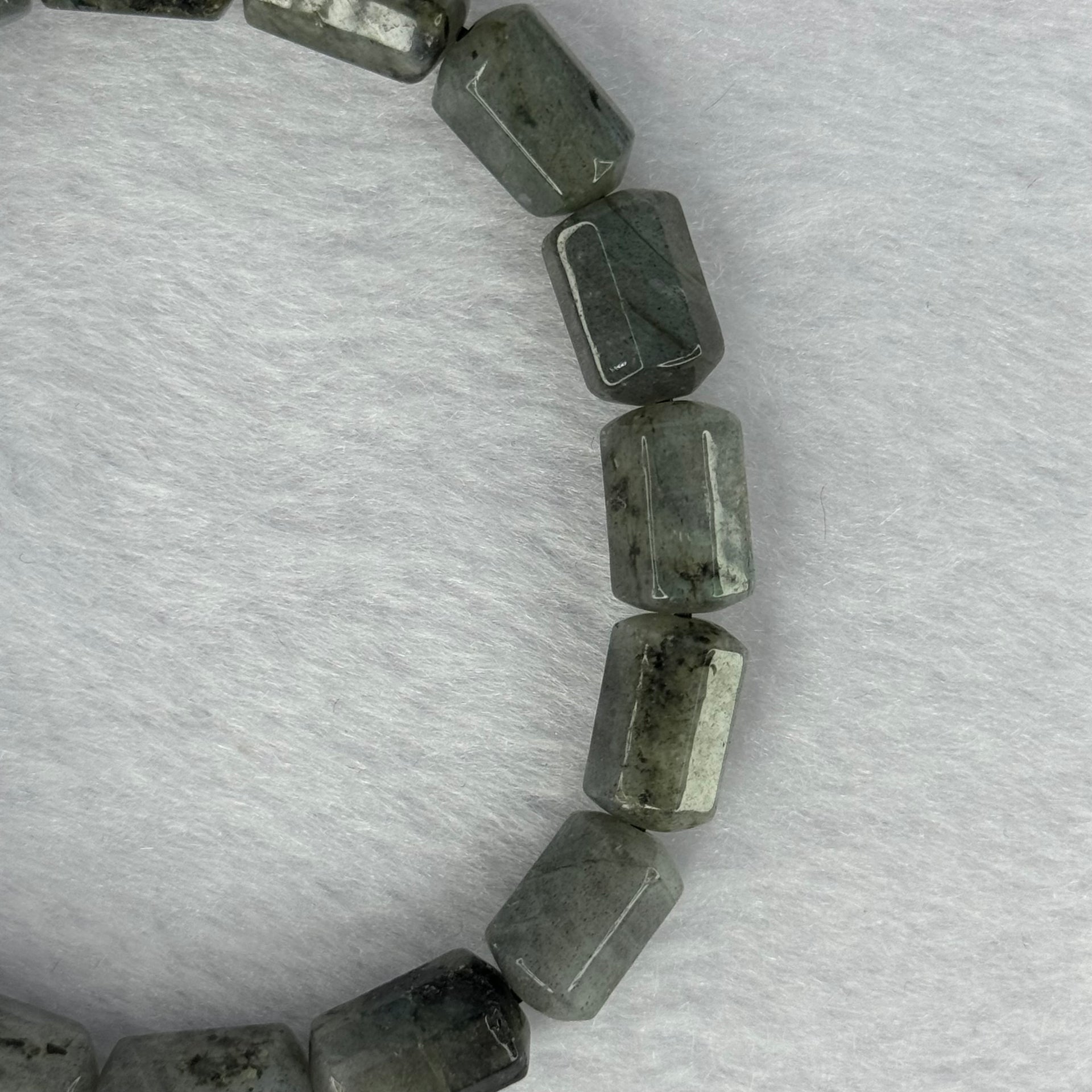 Natural Labradorite Bracelet 21.29g 16cm 12.6 by 7.8mm 16 Lulu Tong - Huangs Jadeite and Jewelry Pte Ltd