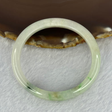 Type A Green Jadeite Bangle 23.55g Internal Diameter 49.3mm 8.4 by 6.3mm (Slight External Line)