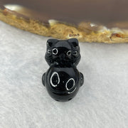 Type A Opaque Black Omphasite Astronaut Pendant Charm 货墨翠宇航员牌 7.99g 22.4 by 15.2 by 15.2 mm - Huangs Jadeite and Jewelry Pte Ltd