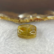 Good Grade Natural Golden Rutilated Quartz Crystal Lulu Tong Barrel 天然金顺发晶水晶露露通桶 4.52g 15.9 by 12.9mm - Huangs Jadeite and Jewelry Pte Ltd