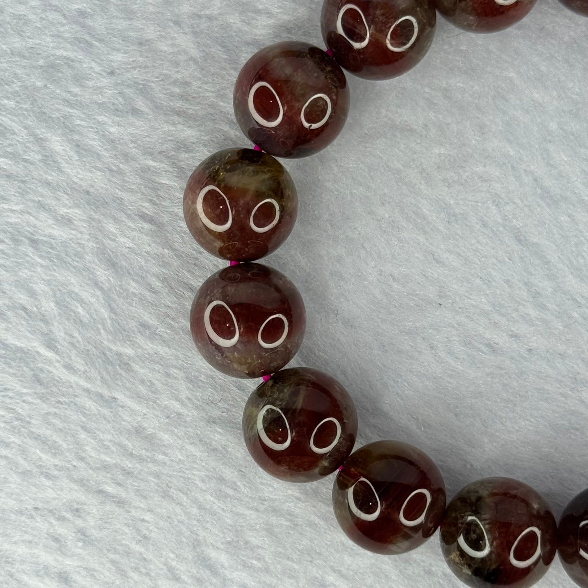 Above Average Natural Auralite 23 Bracelet 天然激光23手链 42.70g 18cm 12.2mm 17 Beads - Huangs Jadeite and Jewelry Pte Ltd