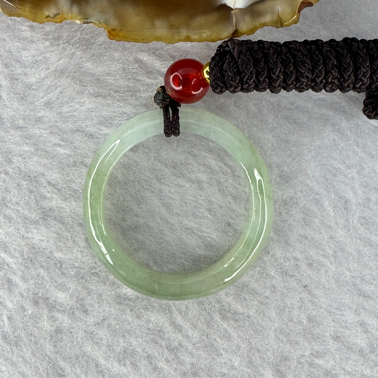 Type A Green Jadeite Ring/Pendent 4.90g 5.2 by 3.5 mm US10.25 HK23 - Huangs Jadeite and Jewelry Pte Ltd